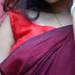 Rajwada Maroon Cotton  Saree  With Unstitched Blouse for Women