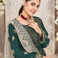 Rajwada Green Georgette Embroidered Semi-Stitched Kurta set for Women