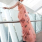 Rajwada Peach Tissue Printed Saree With Unstitched Blouse For Women