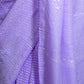 Rajwada Purple Embellished Georgette Saree With Unstitched Blouse For Women