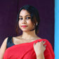 Rajwada Red Cotton  Saree  With Unstitched Blouse for Women