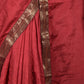 Rajwada Maroon Embellished Crepe Saree with Unstitched Blouse for Women