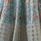 Rajwada Blue Organza Blend Embroidered Semi Stitched Lehenga With Unstitched Blouse for Women
