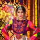 Rajwada Multicolor Cotton Blend Printed With Mirror Work Semi-Stitched lehenga For Women