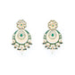 Rajwada Green Faux Pearls Embellished Kundan Neck Piece For Women