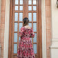 Rajwada Pink Chiffon Stitched Printed Indo Western Dress For Women