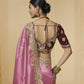 Rajwada Pink Tissue Embellished Saree For Women