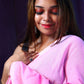 Rajwada Pink Cotton  Saree  With Unstitched Blouse for Women