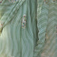 Rajwada Light Green Embroidered Simmar Saree with Unstitched Blouse for Women