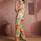 Rajwada Green Cotton Blend Printed Co-ord Set For Women
