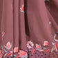 Rajwada Mauve Georgette Embroidered Saree With Unstitched Blouse For Women