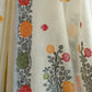 Rajwada White Cotton Blend Solid Saree For Women