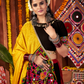 Rajwada Pink And Brown Cotton Blend Embroidered Semi-Stitched lehenga For Women