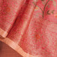 Rajwada Light Peach Cotton Blend Solid Saree For Women