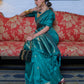 Rajwada Green Silk Blend Woven Saree With Unstitched Blouse for Women