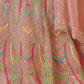 Rajwada Peach Net Embroidered Semi Stitched Lehenga With Unstitched Blouse for Women