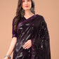 Rajwada Purple Georgette Sequin Elegant Saree For Women