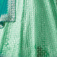 Rajwada Green Shibori Crepe Embroidered Semi Stitched Lehenga With Unstitched Blouse for Women