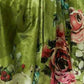 Rajwada Olive Satin Printed Saree With Unstitched Blouse For Women
