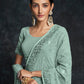 Rajwada Olive Embroidered Georgette Saree With Unstitched Blouse For Women