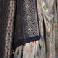 Rajwada Grey Silk Blend Woven Saree With Unstitched Blouse For Women