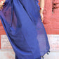 Rajwada Royal Blue Cotton  Saree  With Unstitched Blouse for Women