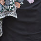Rajwada Black Embroidered Georgette Saree with Unstitched Blouse for Women
