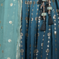 Rajwada Teal Stitched Sequins Embroidered Crepe Lehenga with Stitched Blouse And Dupatta For Women