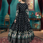 Rajwada Black Foux Georgette Foil Print Gown For Women