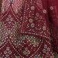 Rajwada Maroon Net Embroidered Semi Stitched Lehenga With Unstitched Blouse for Women