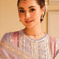 Rajwada Lavender Georgette Embroidered Semi-Stitched Kurta Set For Women