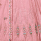 Rajwada Pink Georgette Embellished Semi Stitched Lehenga With Unstitched Blouse for Women
