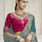 Rajwada Green Satin Embroidered Saree For Women