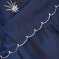 Rajwada Navy Blue Beads Embroidered Khadi Organza Saree with Unstitched Blouse for Women