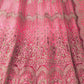Rajwada Pink Net Embroidered Semi Stitched Lehenga With Unstitched Blouse for Women