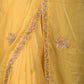 Rajwada Yellow Embroidered Polyester Saree with Unstitched Blouse for Women