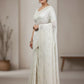 Rajwada White Organza Embroidered Solid Saree For Women