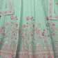 Rajwada Sky Blue Georgette Embellished Semi Stitched Lehenga With Unstitched Blouse for Women