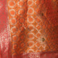 Rajwada Orange Patola Silk Woven Saree with Unstitched Blouse for Women