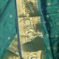 Rajwada Blue and Green Silk Blend Double Shaded Woven Saree with Unstitched Blouse for Women
