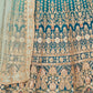 Rajwada Blue Net Embroidered Semi Stitched Lehenga With Unstitched Blouse for Women