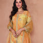 Rajwada Mustard Georgette Embellished Stitched Kurta Set For Women