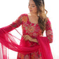 Rajwada Pink Silk Blend Printed Stitched Kurta Set For Women