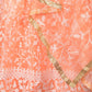 Rajwada Orange Thread Embroidered Semi-Stitched Net Lehenga with Unstitched Blouse for Women