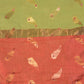 Rajwada Green Cotton Blend Woven Saree With Unstitched Blouse For Women