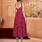 Rajwada Maroon Printed Rayon Stitched Kurti For Women