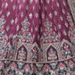 Rajwada violet Crepe Embroidered Semi Stitched Lehenga With Unstitched Blouse for Women