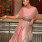 Rajwada Grey Linen Woven Saree With Unstitched Blouse for Women