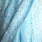 Rajwada Light Blue Sequins Embroidered Georgette Saree with Unstitched Blouse for Women