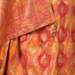 Rajwada Yellow and Red Woven Banarasi Silk Saree with Unstitched Blouse for Women